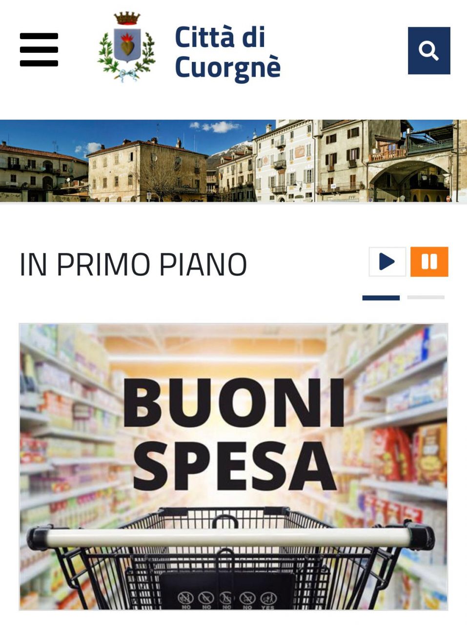 “Buoni Spesa” per l’acquisto di prodotti di prima necessità in città