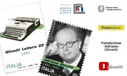Ivrea: Due francobolli per la Lettera 22 e per Adriano Olivetti
