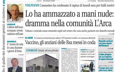 Il Canavese – edizione Rivarolo (del 06 gennaio) in edicola. Ecco la prima pagina