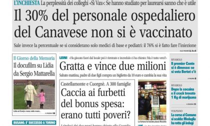 Il Canavese – edizione Rivarolo (del 27gennaio) in edicola. Ecco la prima pagina