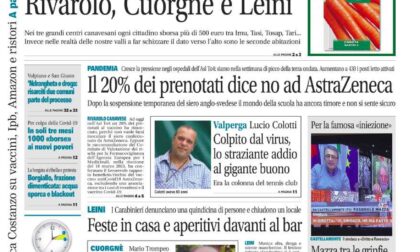 Il Canavese – edizione Rivarolo (del 24 marzo) in edicola. Ecco la prima pagina