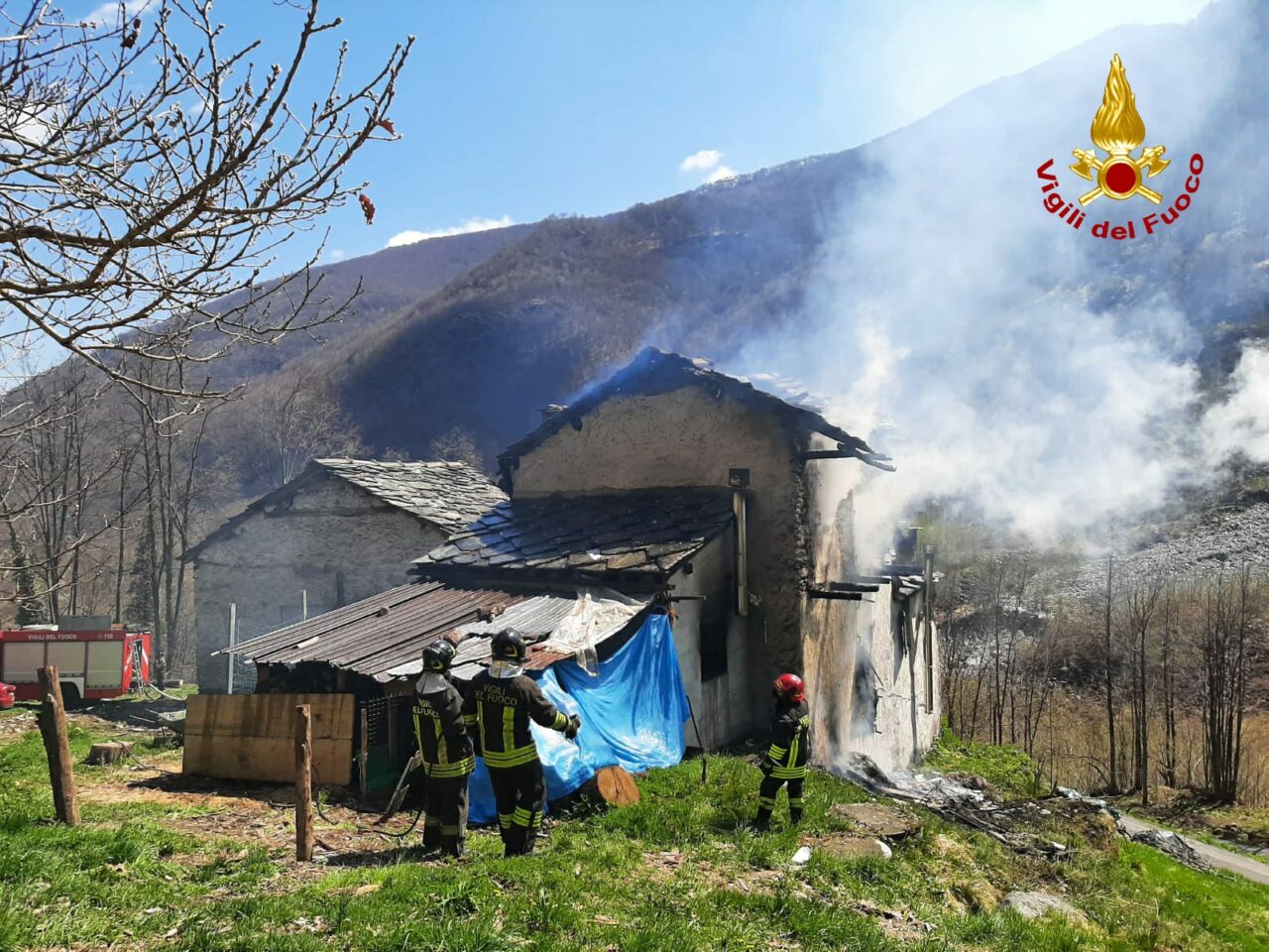 Incendio in un’abitazione a Viù
