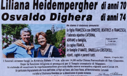 Funerali di Osvaldo Dighera e Liliana Heidempergher, oggi l'ultimo saluto a due delle vittime della strage di Rivarolo