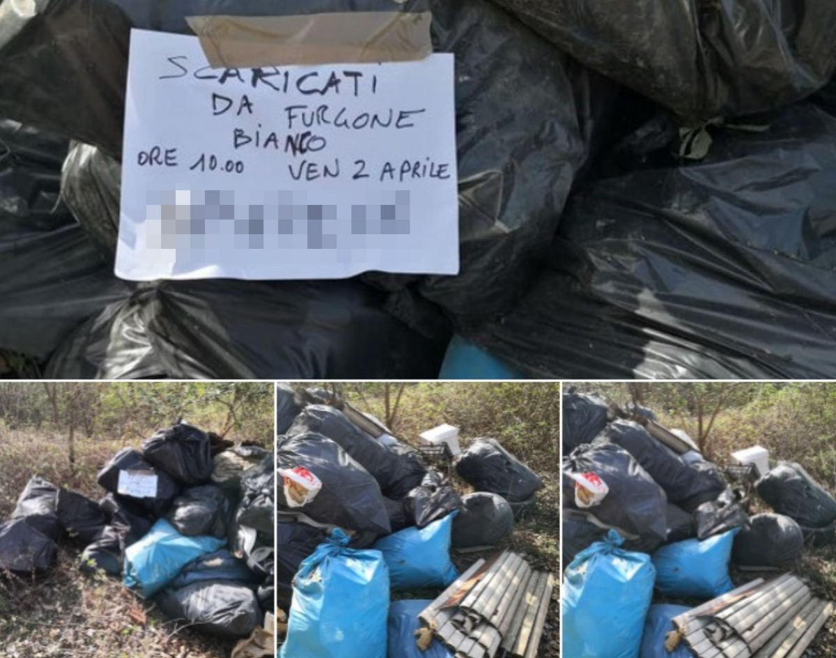 Scarica rifiuti in aperta campagna, beccato e multato dai civich