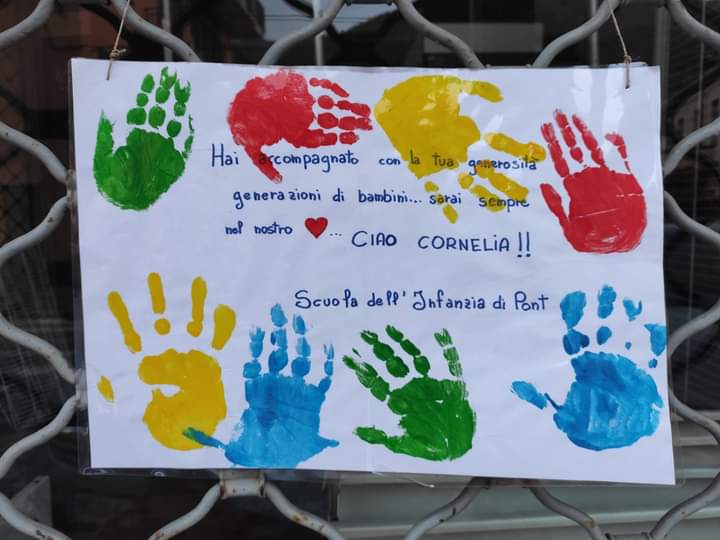 Anche i bimbi dell’infanzia hanno ricordato Cornelia Roncaglia