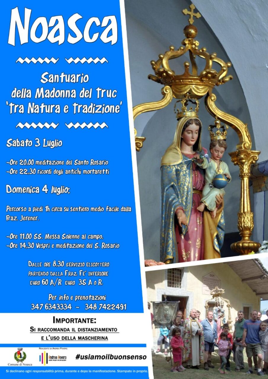 A Noasca tutto pronto per la Festa della Madonna del Truc
