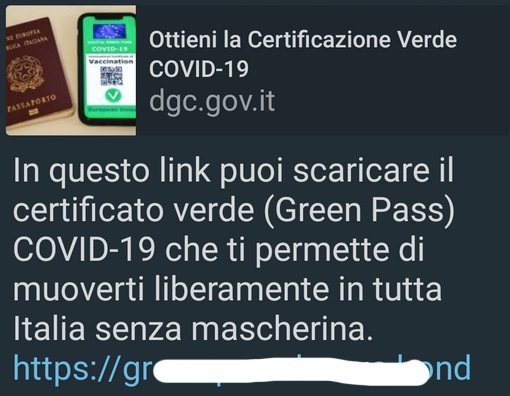 Allarme truffe Green Pass: su Whatsapp ed e-mail falsi link che invitano a scaricare la certificazione