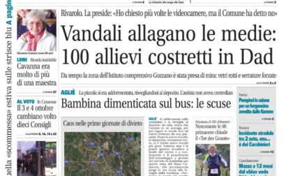 Il Canavese – edizione Rivarolo (del 29 settembre) in edicola. Ecco la prima pagina