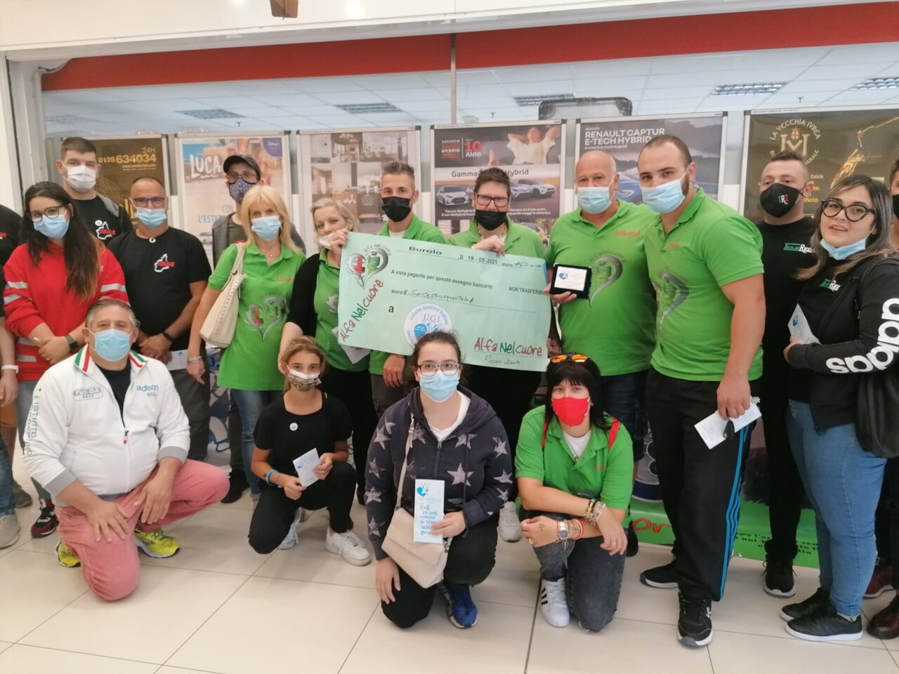 Club Alfanelcuore donazione all’Ugi di Ivrea