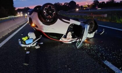 Tragedia sfiorata in Tangenziale, investe un cinghiale e si ribalta