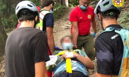 Biker si infortuna in collina, intervento del Soccorso alpino