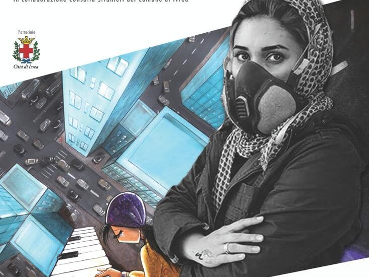 Shamsia Hassani a Ivrea street art afghana