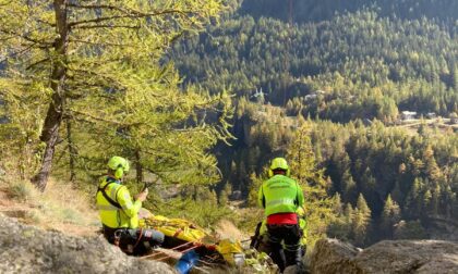 Precipita da 10 metri a Ceresole: recuperato dal Soccorso Alpino