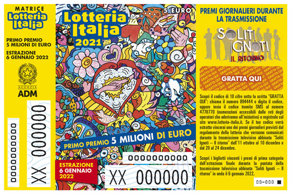 Lotteria Italia 2021, Piemonte: Torino in testa per biglietti venduti