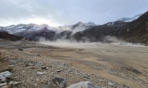 Ceresole, lago completamente asciutto e venti a 90 km orari