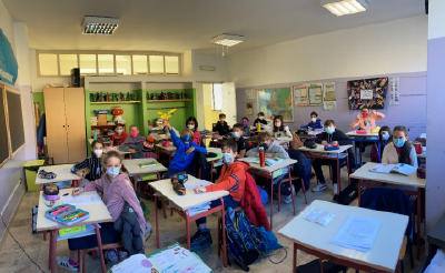 Il Presidente della Repubblica Sergio Mattarella risponde agli alunni della Santissima Annunziata