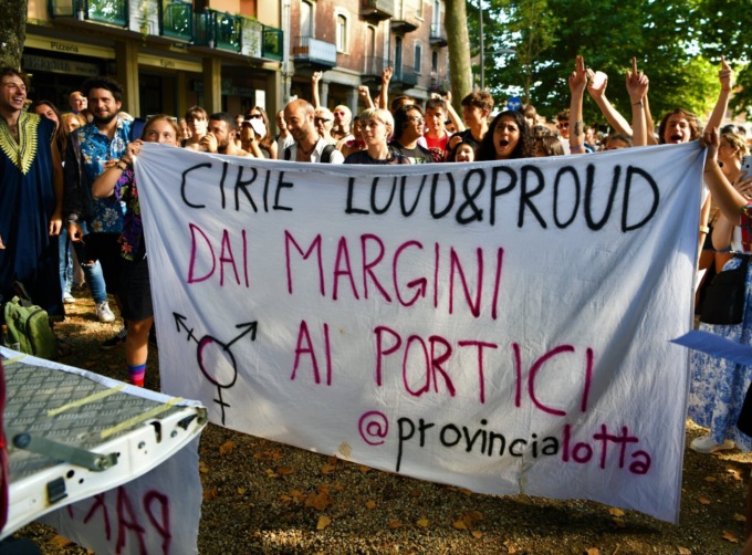 Pride a Ciriè, ieri sera il primo evento in provincia è stato un successo