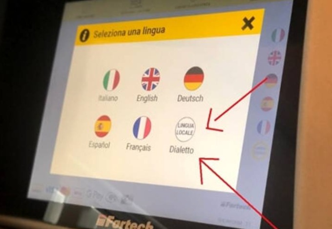Distributore di benzina parla in dialetto piemontese
