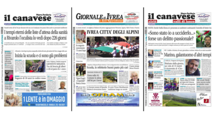 Il Canavese e Il Giornale di Ivrea (del 14 settembre) in edicola. Ecco le prime pagine