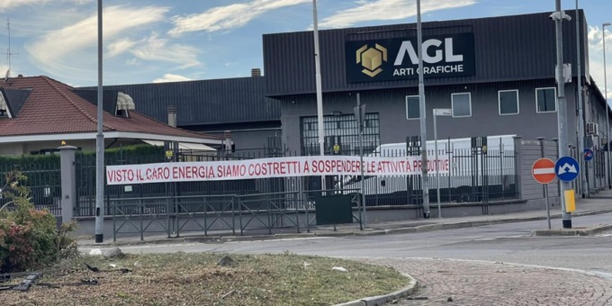 Mappano: la Agl-Arti Grafiche sospende la produzione per il «caro energia»
