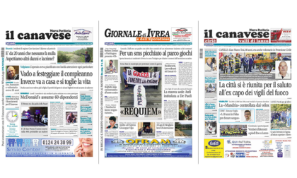 Il Canavese e Il Giornale di Ivrea (del 26 ottobre) in edicola. Ecco le prime pagine