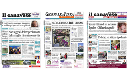 Il Canavese e Il Giornale di Ivrea (del 05 ottobre) in edicola. Ecco le prime pagine