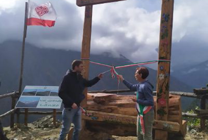 Una panchina e una “cornice” sulla Valgrande