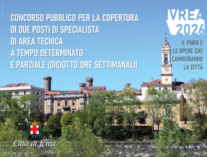 Comune di Ivrea: pubblicato il bando assunzioni PNRR