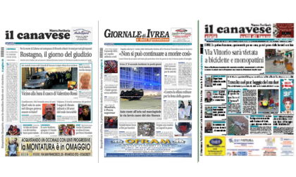 Il Canavese e Il Giornale di Ivrea (del 9 novembre) in edicola. Ecco le prime pagine