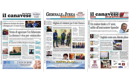 Il Canavese e Il Giornale di Ivrea (del 23 novembre) in edicola. Ecco le prime pagine