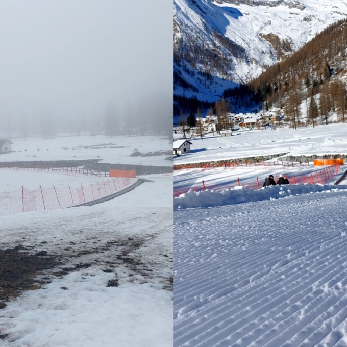 A Piamprato niente neve, sciolta quella caduta nei giorni scorsi: impianto chiuso