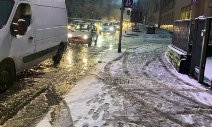 Traffico in tilt a causa della neve in tutto il Canavese