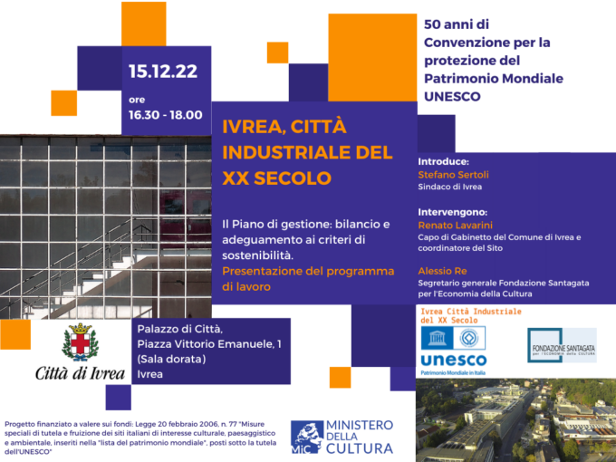 Ivrea: presentazione del piano di gestione UNESCO