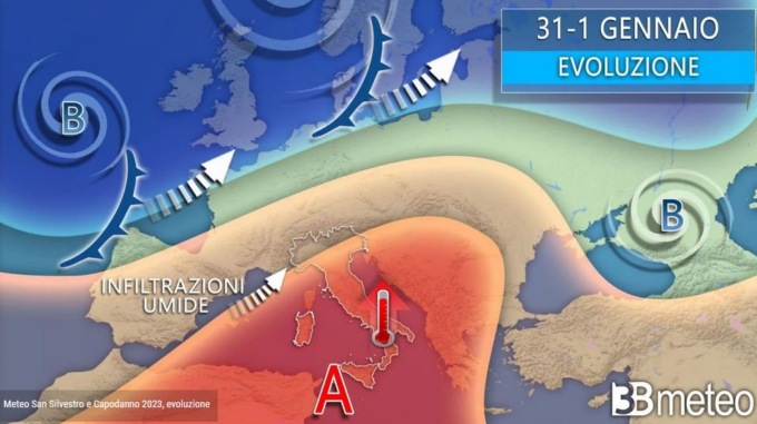 Capodanno con l’anticiclone africano, punte di oltre 18-20°C, ma non mancherà qualche pioggia”