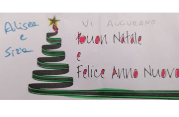 Alisea e Siria, dolcissime postine del «Felice Natale»…