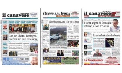 Il Canavese e Il Giornale di Ivrea (del 18 gennaio) in edicola. Ecco le prime pagine