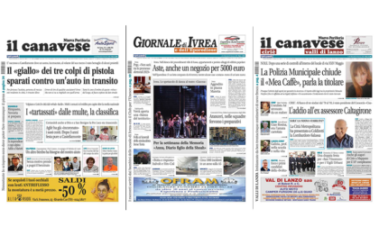 Il Canavese e Il Giornale di Ivrea (del 25 gennaio) in edicola. Ecco le prime pagine
