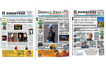 Il Canavese e Il Giornale di Ivrea (del 15 febbraio) in edicola. Ecco le prime pagine