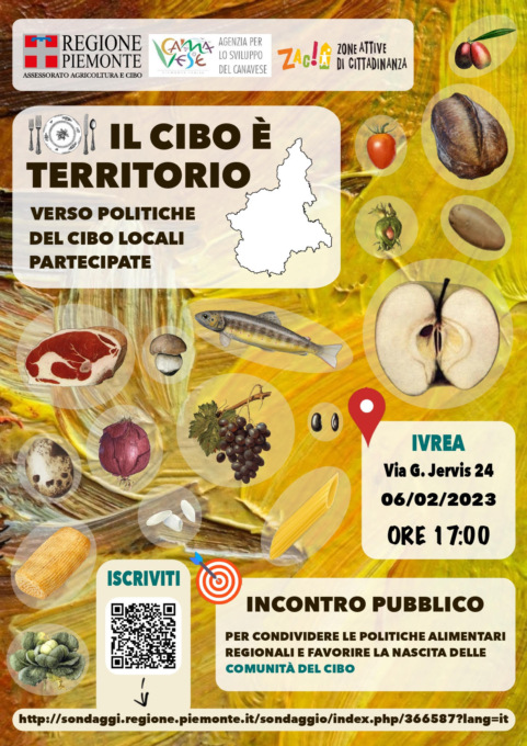 “Il cibo è territorio. Verso politiche del cibo partecipate”, incontro con la Regione Piemonte a Ivrea