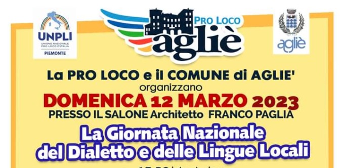 Agliè: La Giornata Nazionale del Dialetto e delle Lingue Locali