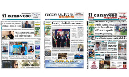 Il Canavese e Il Giornale di Ivrea (del 29 marzo) in edicola. Ecco le prime pagine