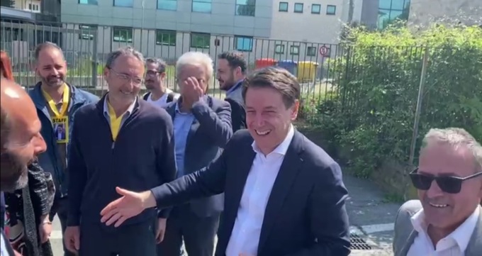 Conte a Ivrea per la campagna elettorale