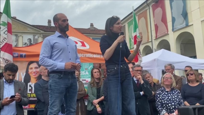 Elly Schlein a Ivrea per il candidato sindaco del Pd