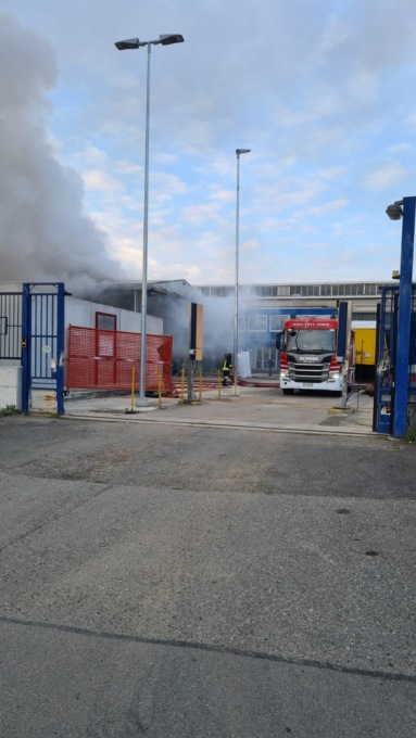 Incendio all’Amiat di Volpiano