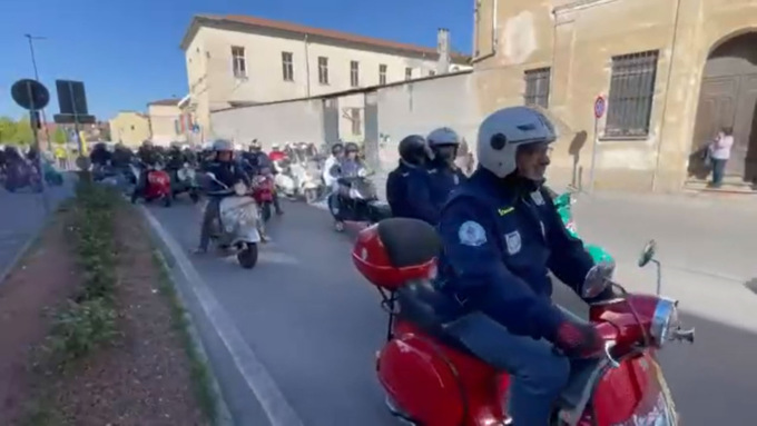 Vespa Club L’eva d’or Rivarolo, oggi la benedizione delle vespe | VIDEO