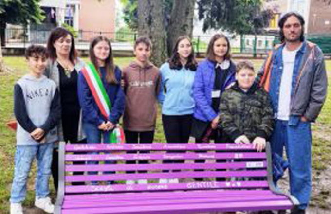 Il Parco Martinotti a Favria ospita la Panchina della Gentilezza