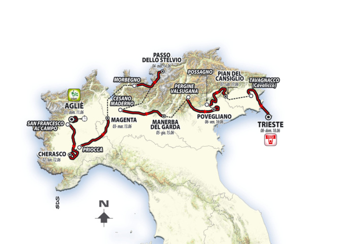 Giro Next Gen le tappe del Canavese