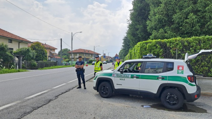 Servizio congiunto a Nole di Polizia Locale Polizia Metropolitana