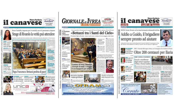 Il Canavese e Il Giornale di Ivrea (del 19 luglio) in edicola. Ecco le prime pagine