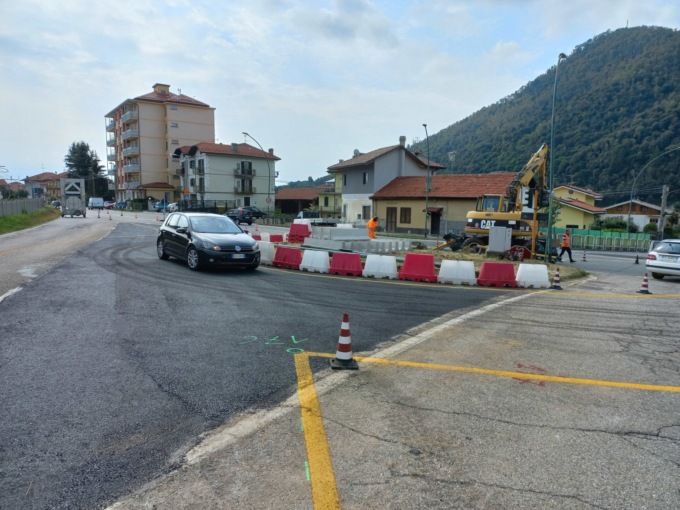 Aperta la rotatoria provvisoria tra le provinciali 1 e 2 a Lanzo